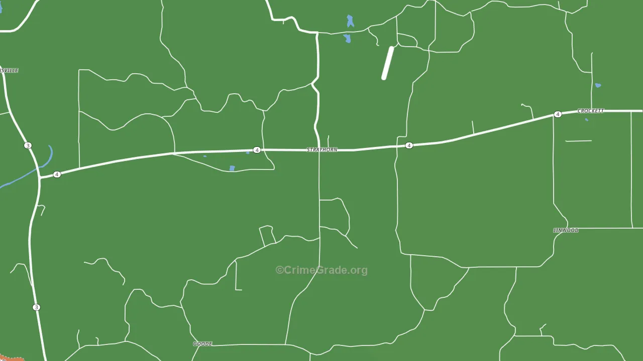 Strayhorn, MS Map of Robbery Rates