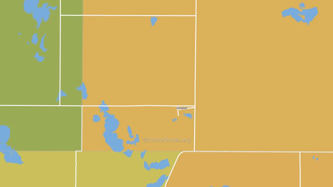 Streeter, ND Map of Robbery Rates