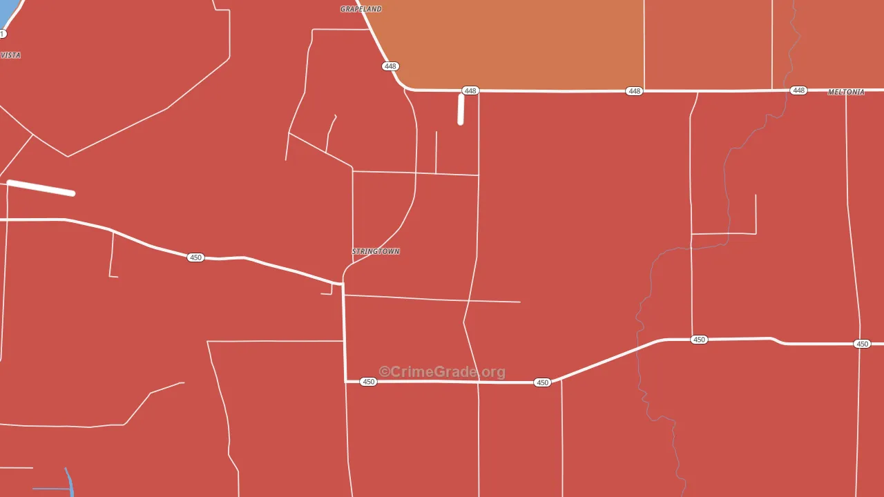 Stringtown, MS Map of Robbery Rates