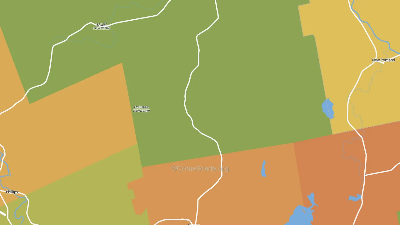 Strong, ME Map of Robbery Rates