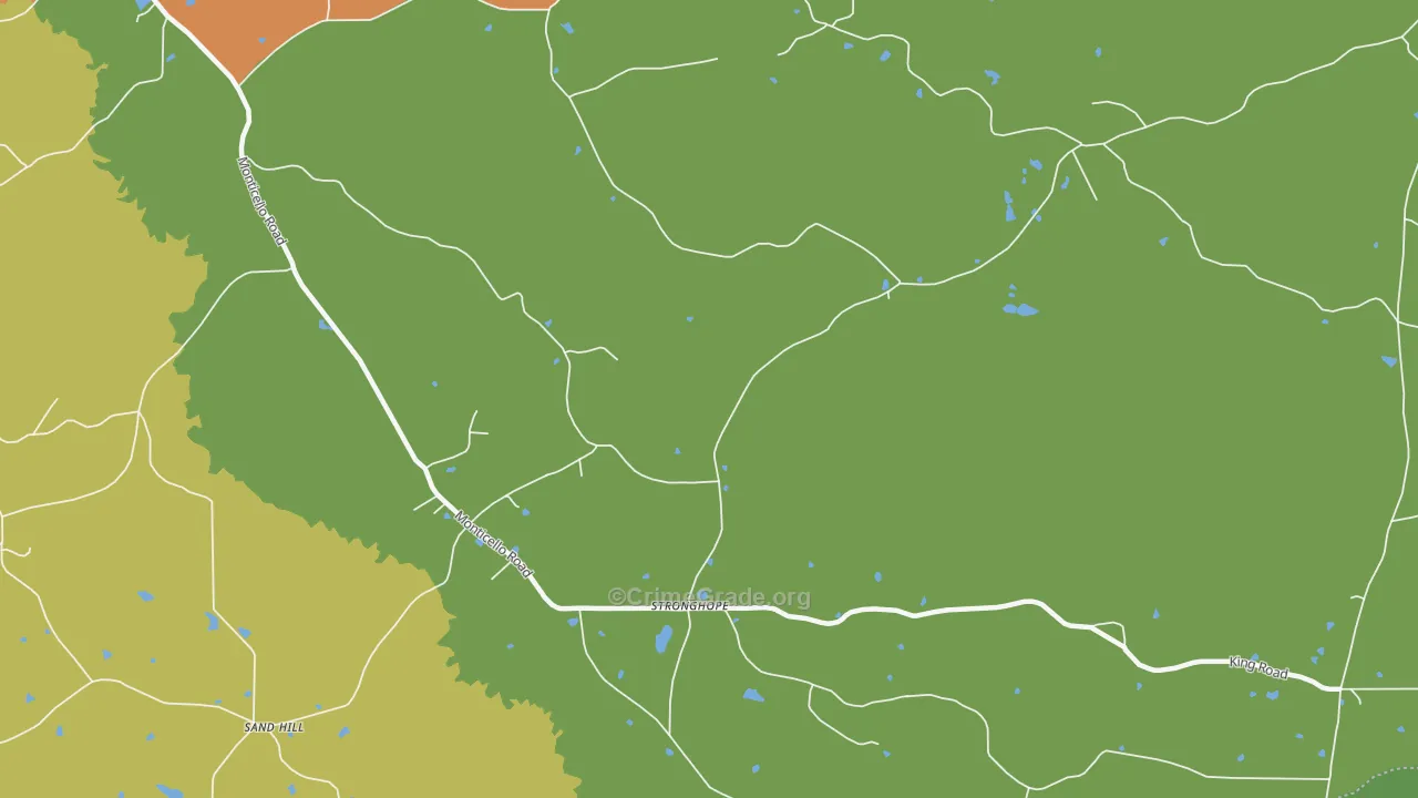 Stronghope, MS Map of Robbery Rates