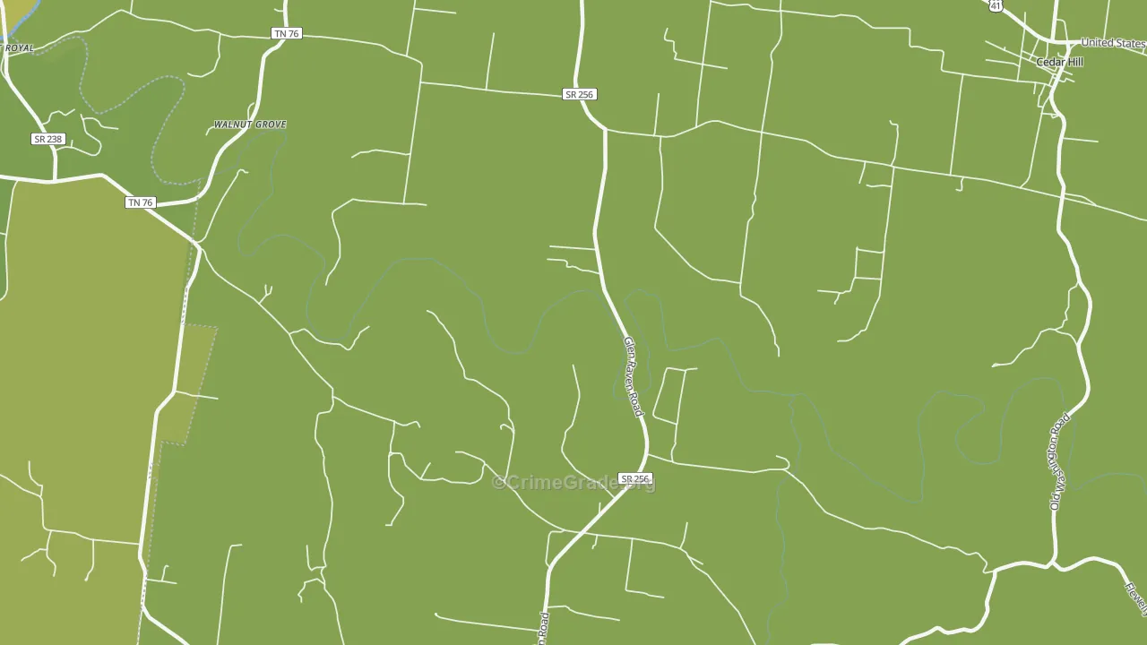 Stroudsville, TN Map of Robbery Rates
