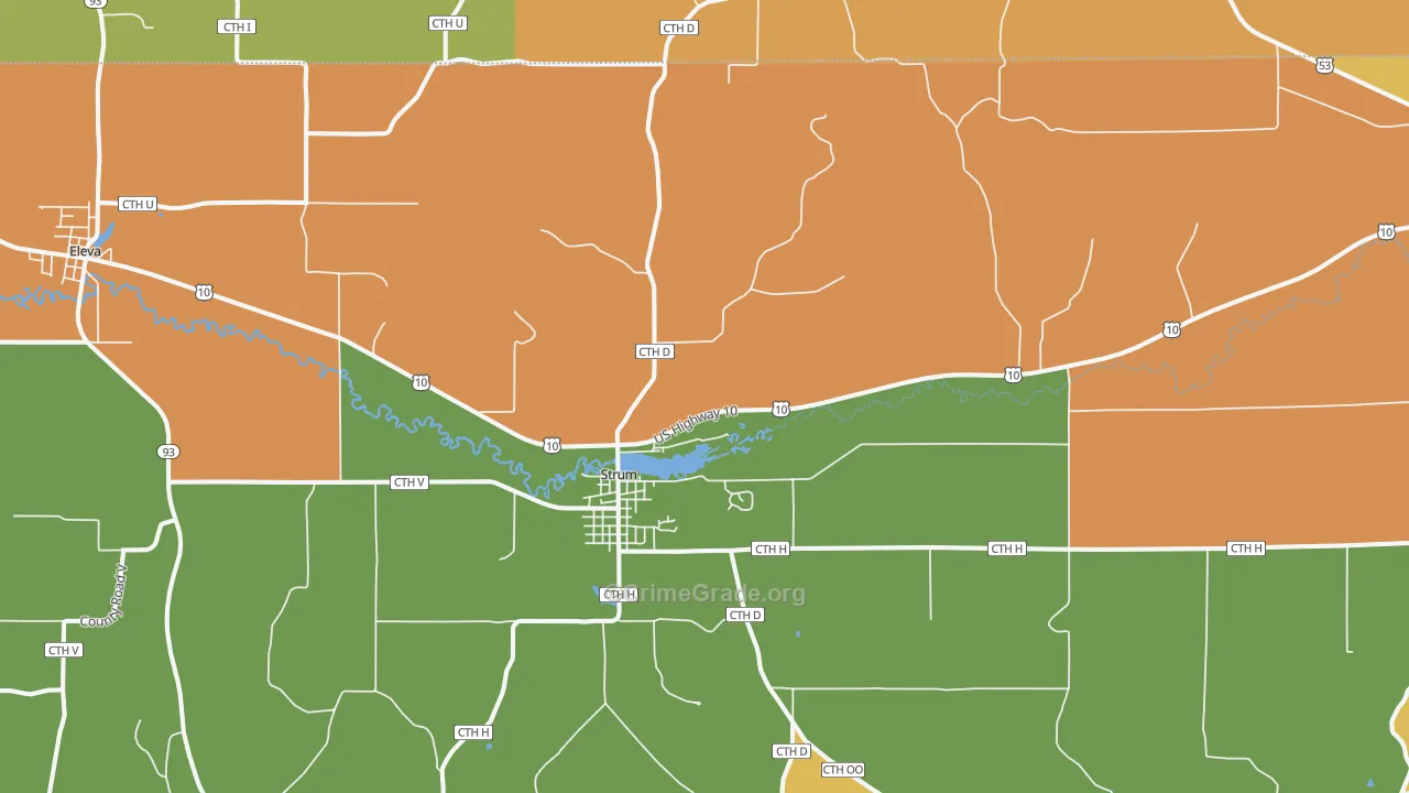 Strum, WI Map of Robbery Rates