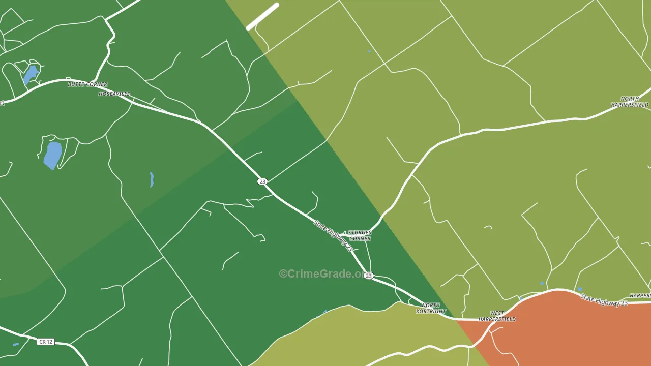 Sturges Corner, NY Map of Robbery Rates