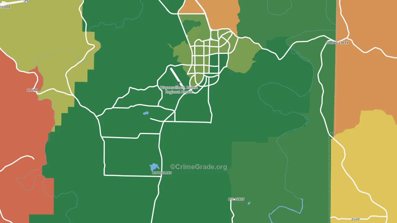 Success, MO Map of Robbery Rates