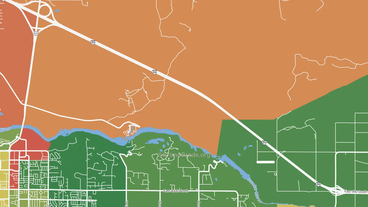 Sugar Loaf, ID Map of Robbery Rates