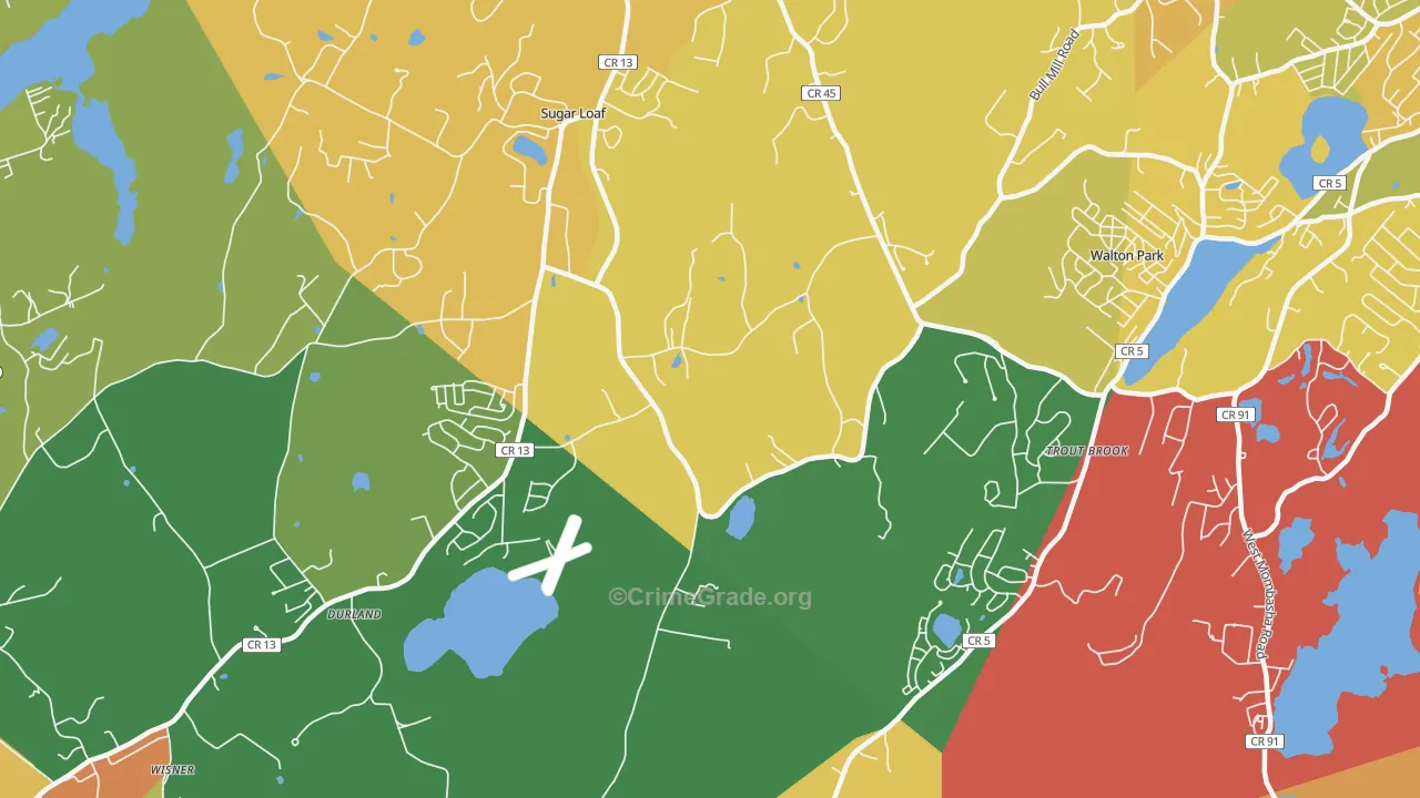 Sugar Loaf, NY Map of Robbery Rates