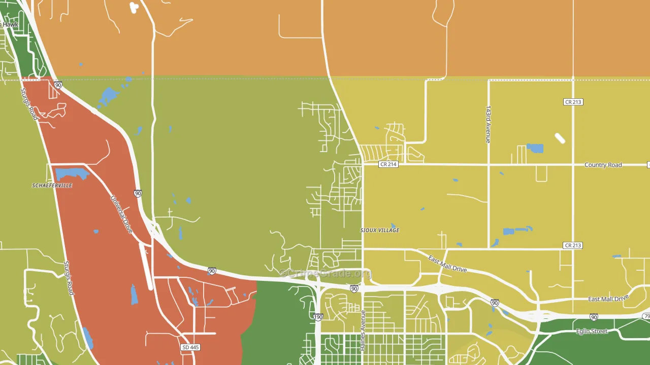 Sulphur, SD Map of Robbery Rates