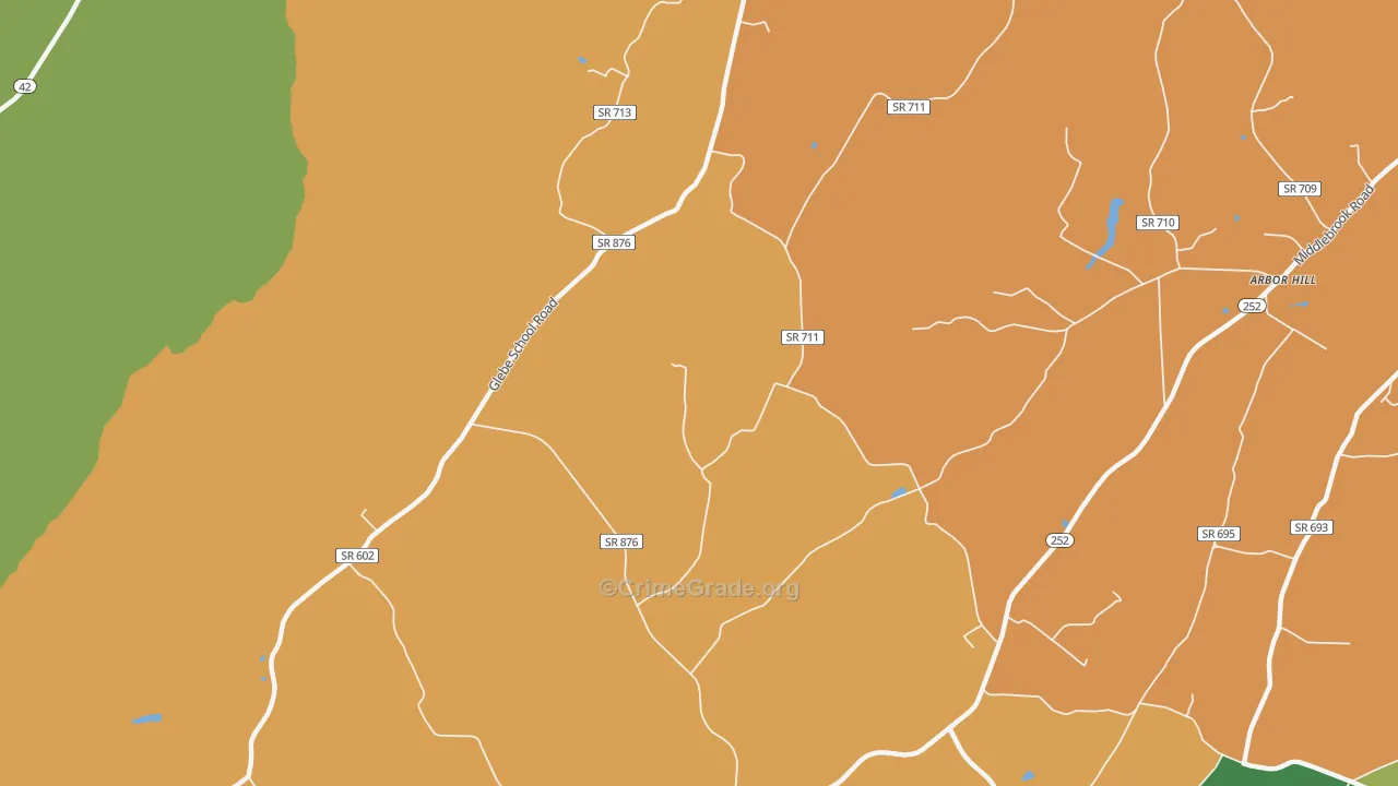 Summerdean, VA Map of Robbery Rates