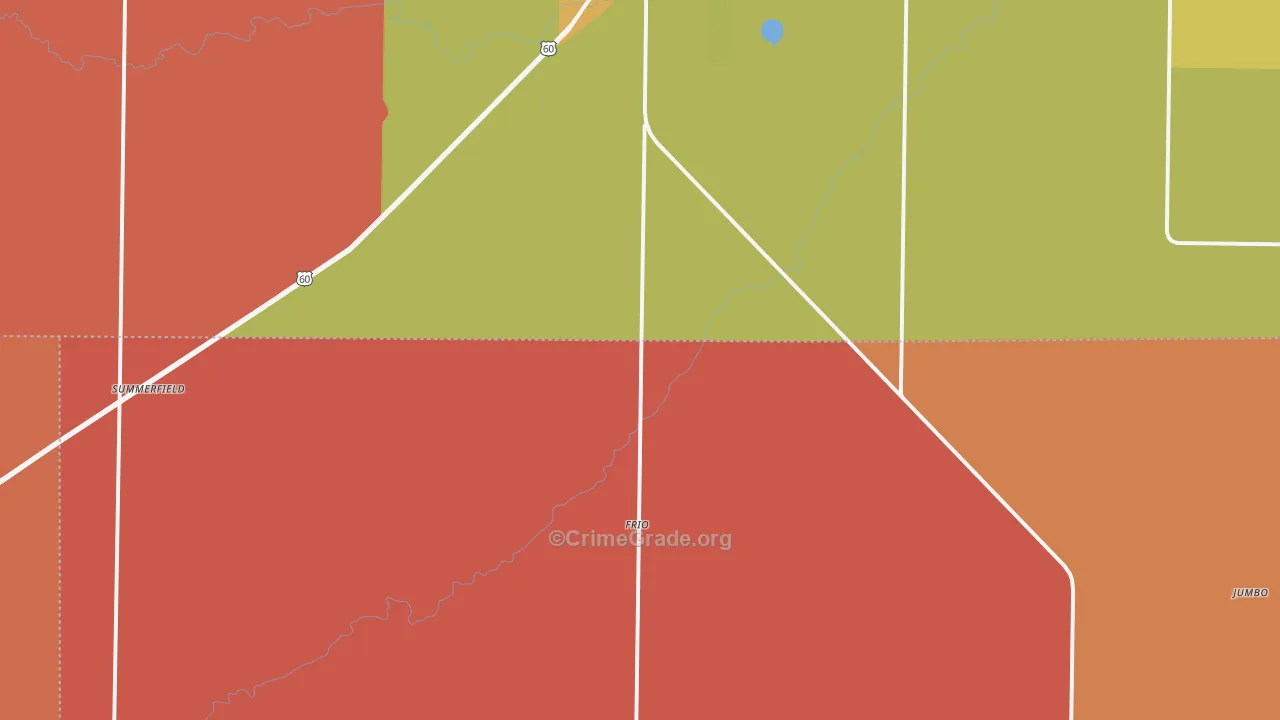 Summerfield, TX Map of Robbery Rates