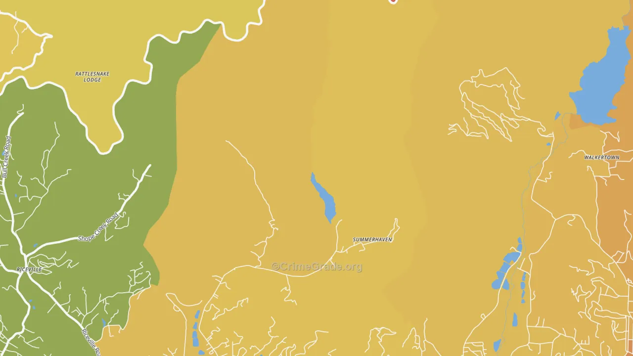 Summerhaven, NC Map of Robbery Rates