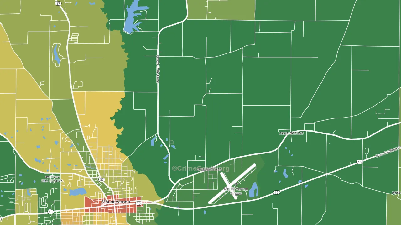 Summersville, IL Map of Robbery Rates