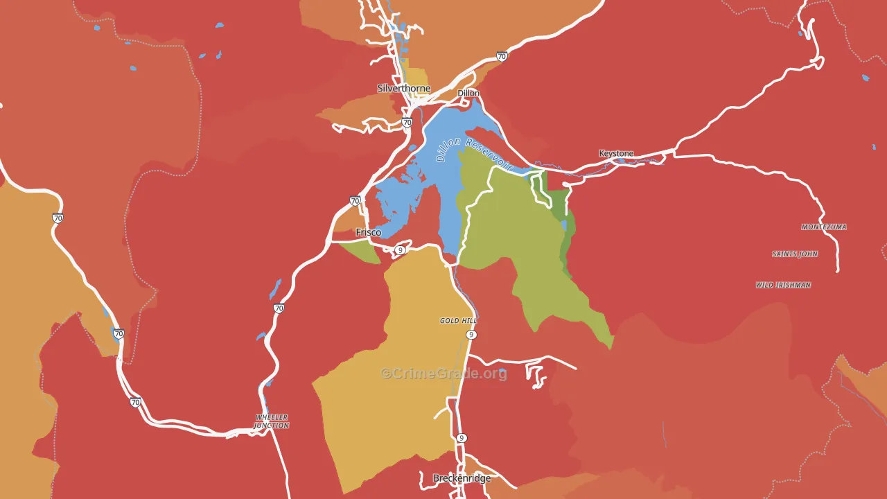 Summit County, CO Map of Robbery Rates