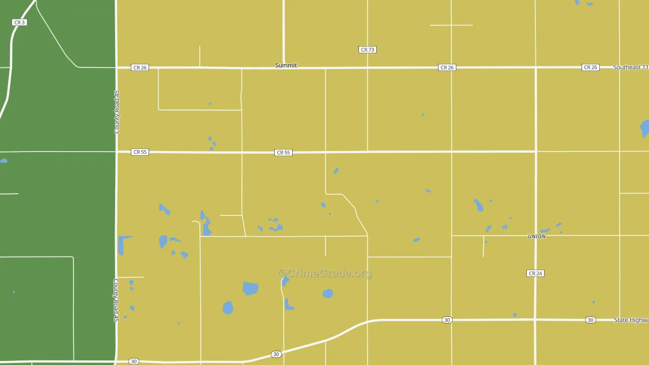 Summit, MN Map of Robbery Rates