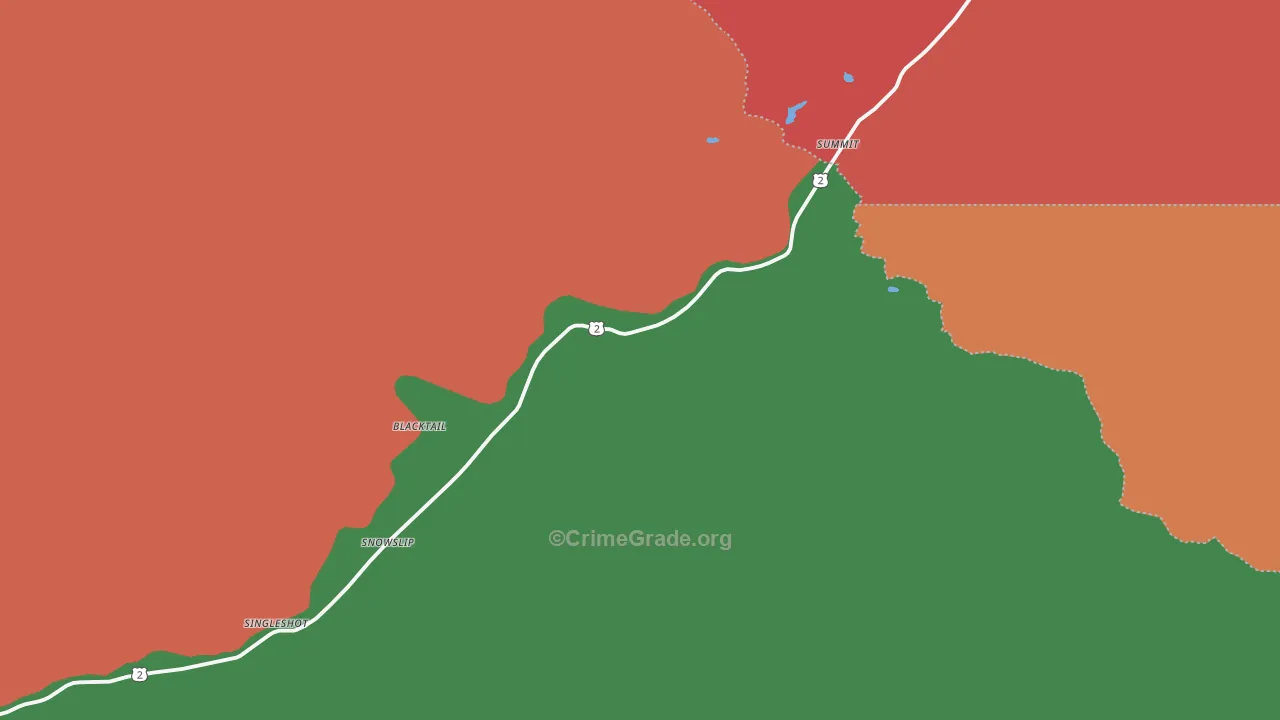 Summit, MT Map of Robbery Rates