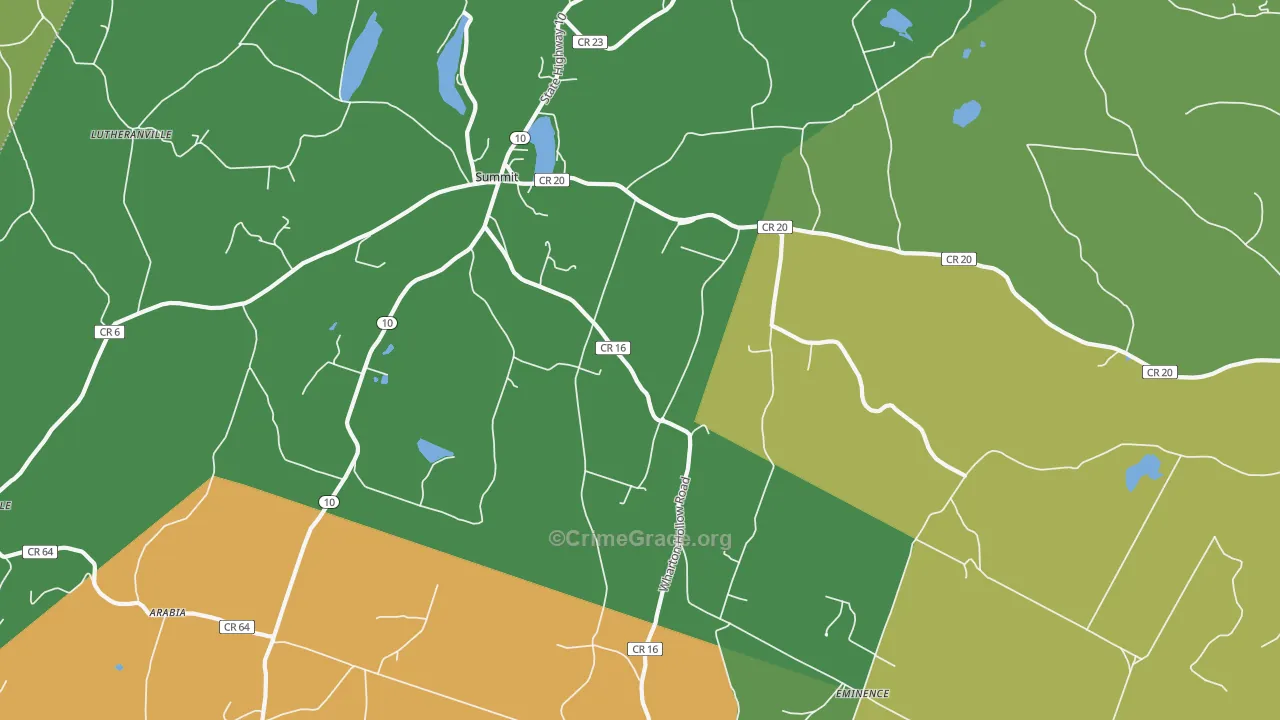 Summit, NY Map of Robbery Rates