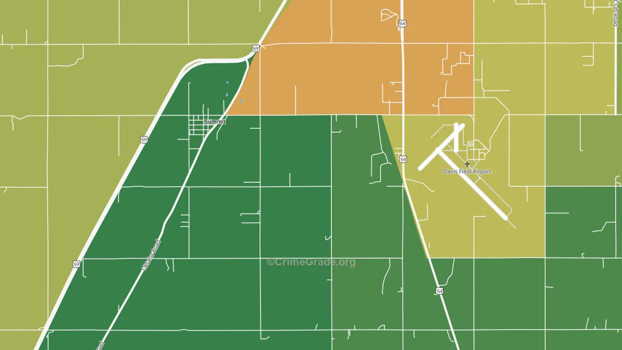 Summit, OK Map of Robbery Rates