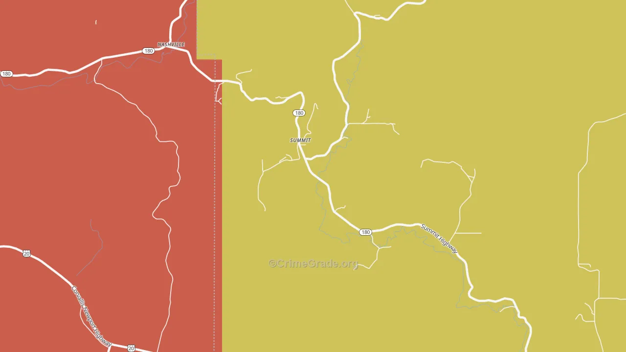 Summit, OR Map of Robbery Rates