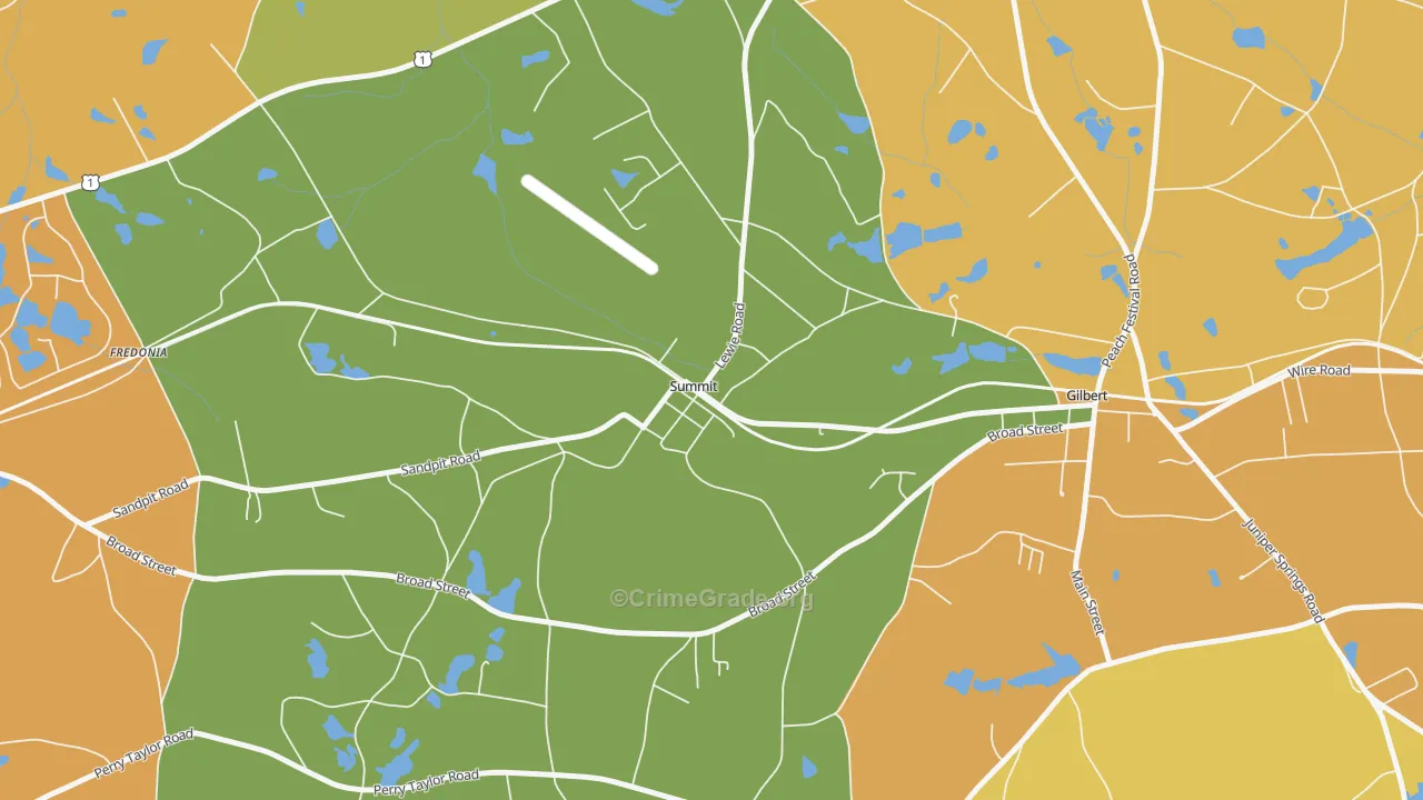 Summit, SC Map of Robbery Rates