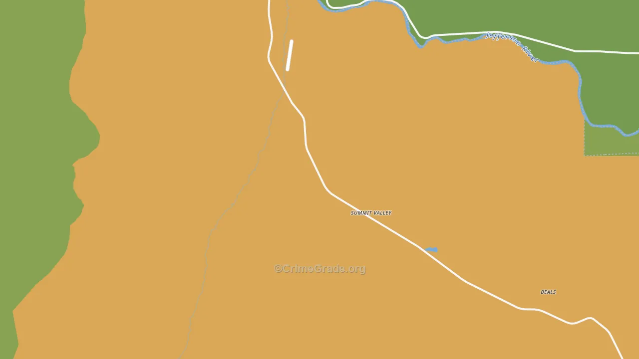 Summit Valley, MT Map of Robbery Rates