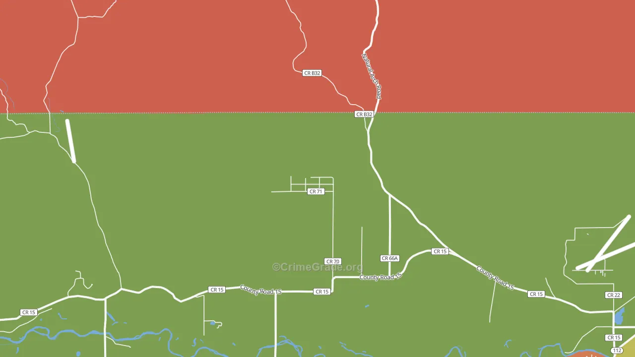 Summitville, CO Map of Robbery Rates