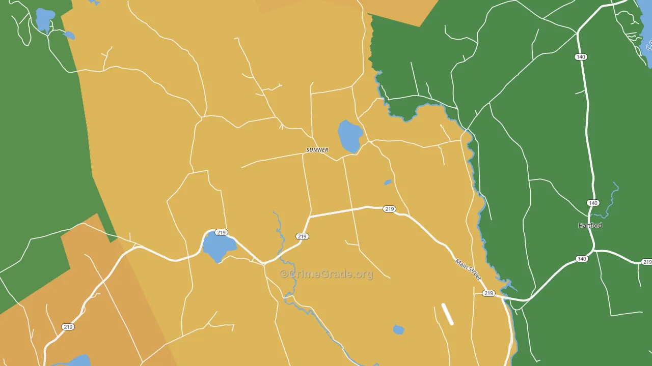 Sumner, ME Map of Robbery Rates