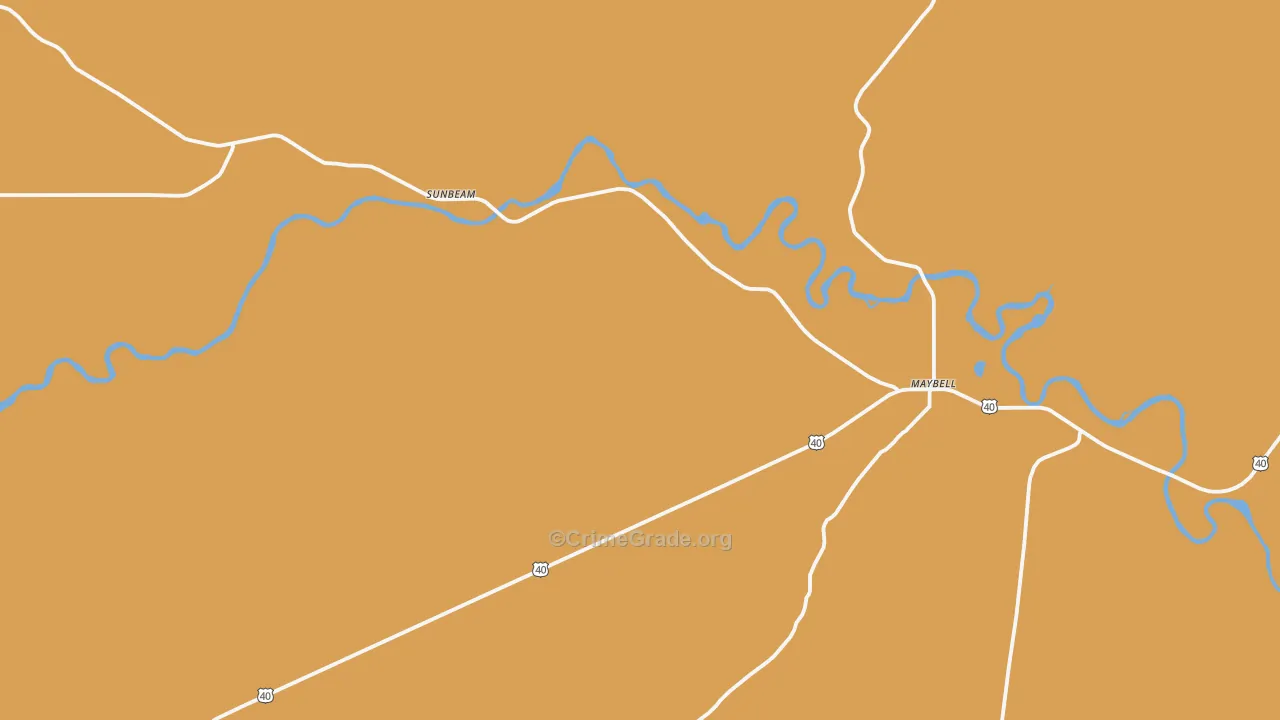 Sunbeam, CO Map of Robbery Rates