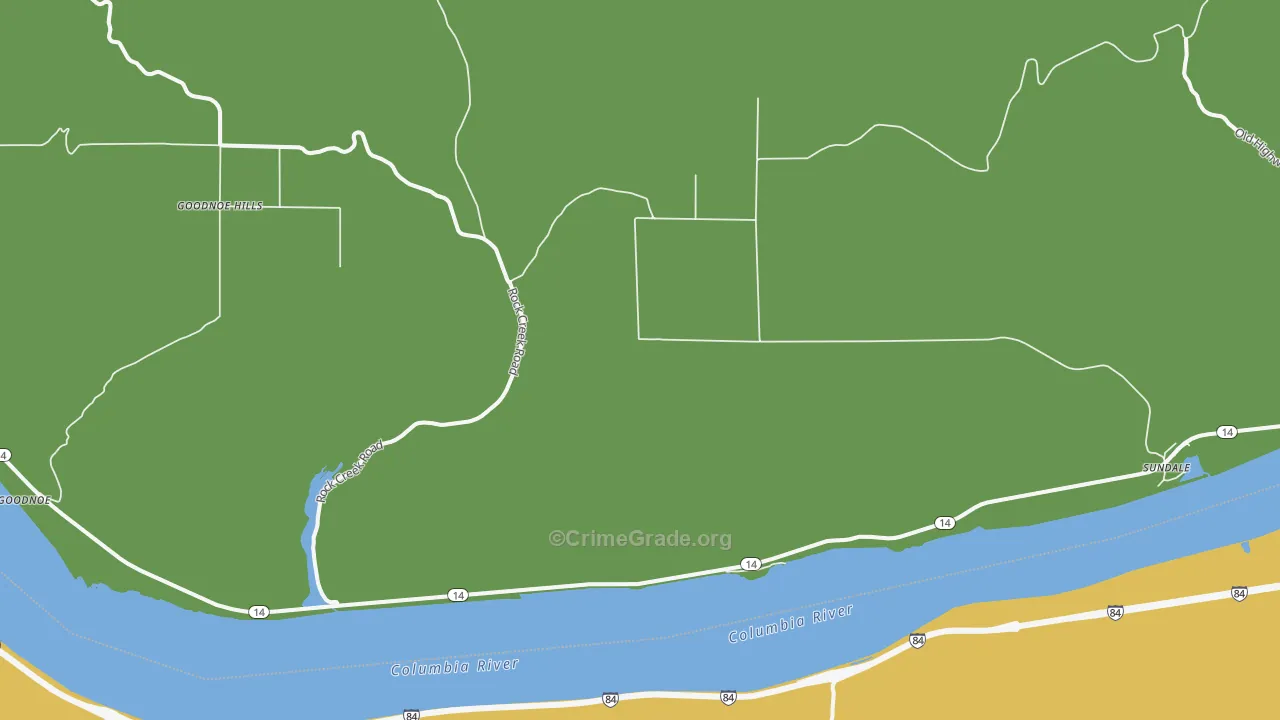 Sundale, WA Map of Robbery Rates