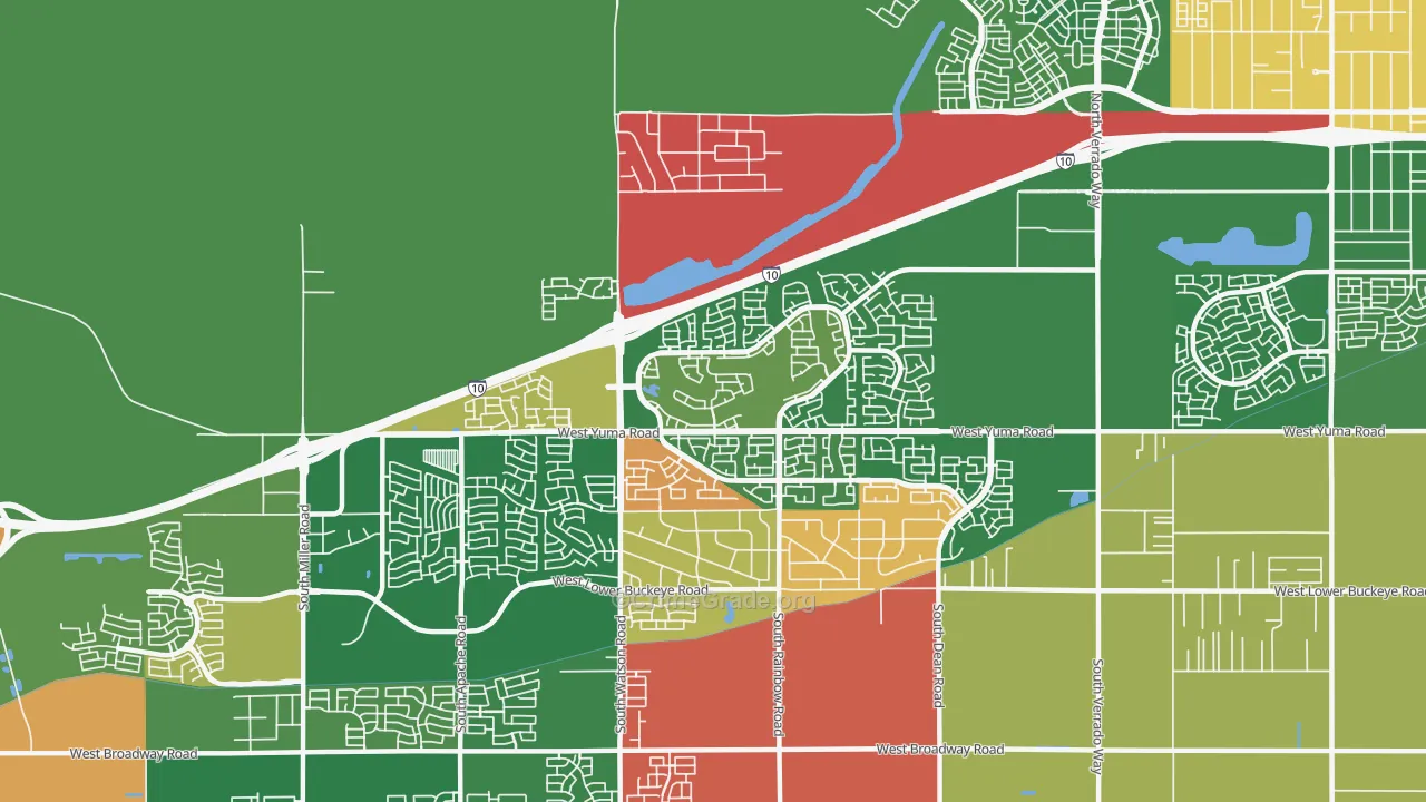 Sundance, Buckeye, AZ Map of Robbery Rates