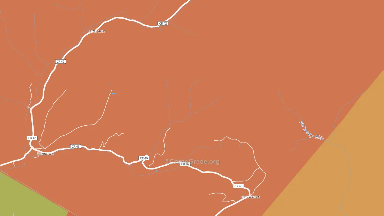 Sundown, NY Map of Robbery Rates