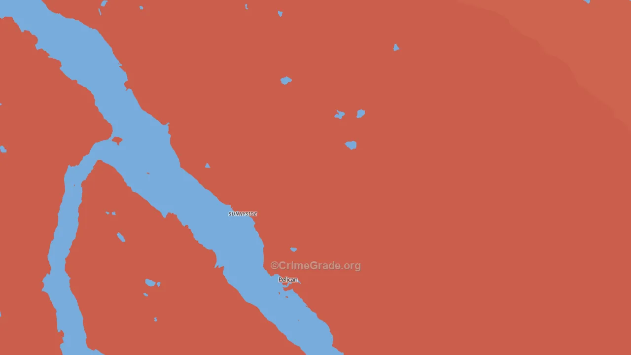 Sunnyside, AK Map of Robbery Rates