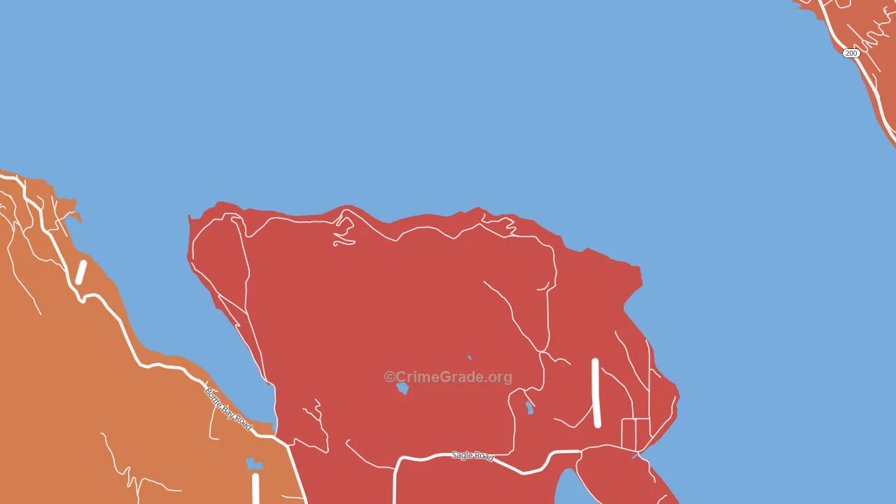 Sunnyside, ID Map of Robbery Rates