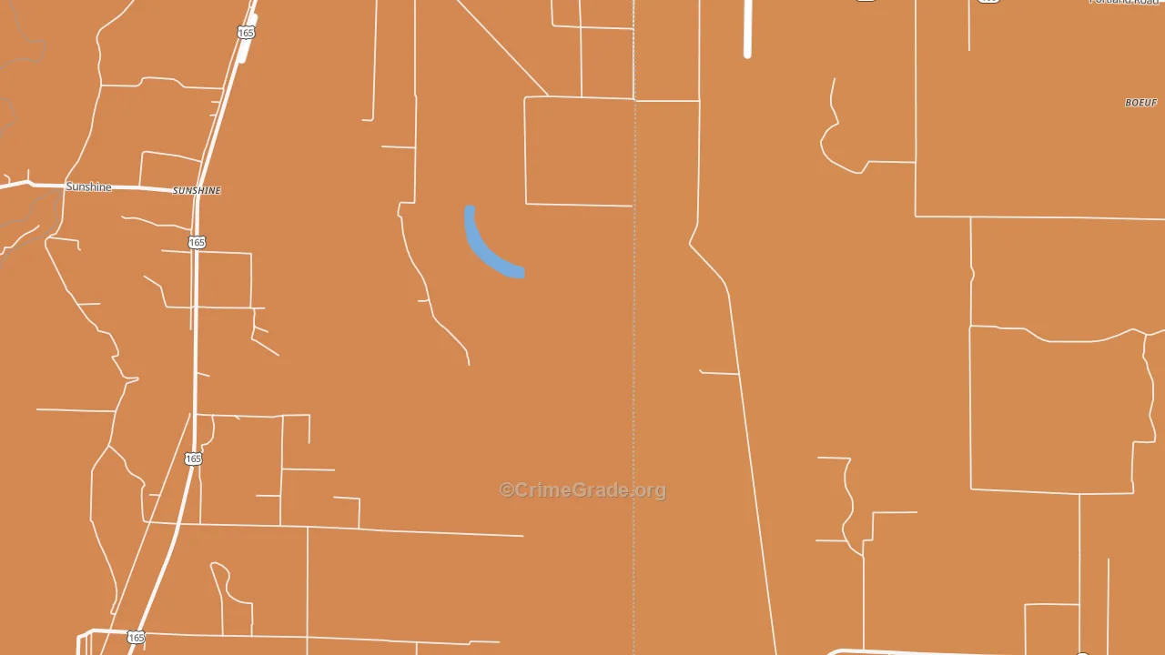 Sunshine, AR Map of Robbery Rates