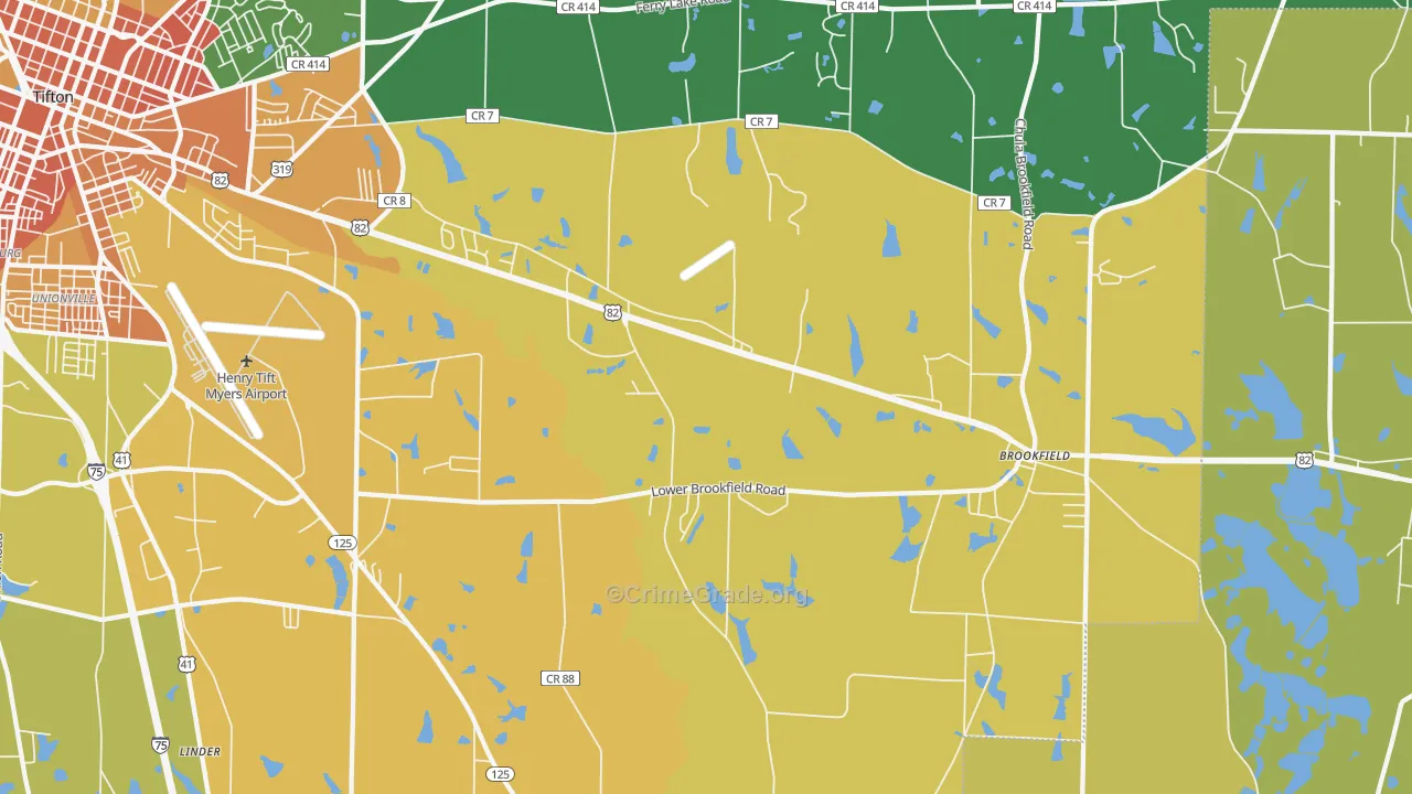 Sunsweet, GA Map of Robbery Rates