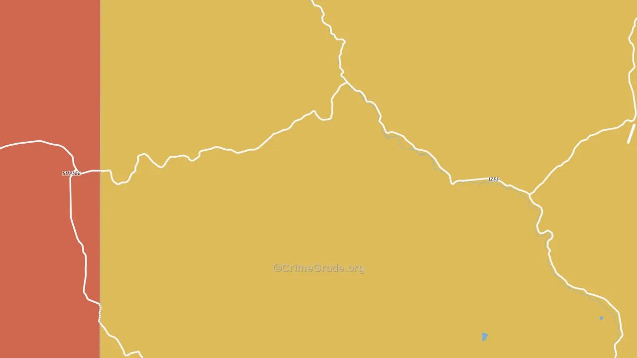 Suplee, OR Map of Robbery Rates