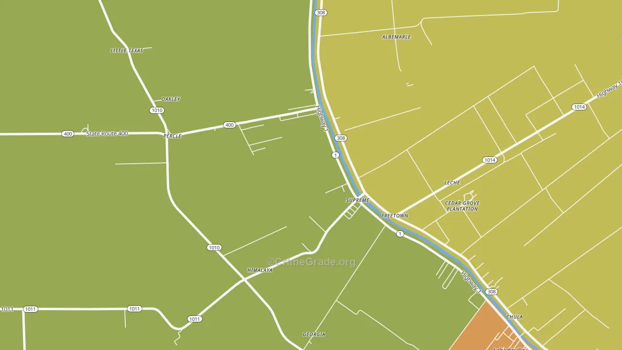 Supreme, LA Map of Robbery Rates