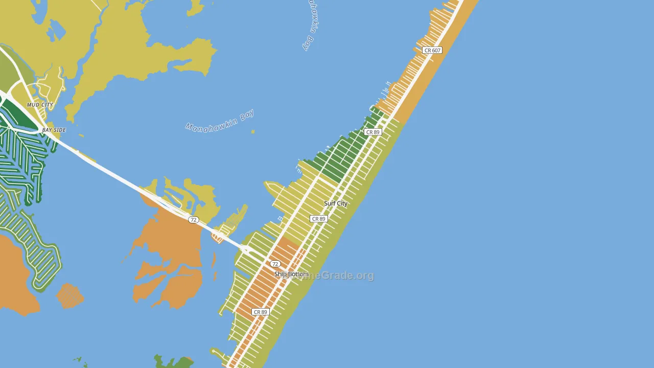 Surf City, NJ Map of Robbery Rates