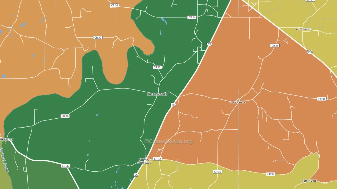 Susan Moore, AL Map of Robbery Rates