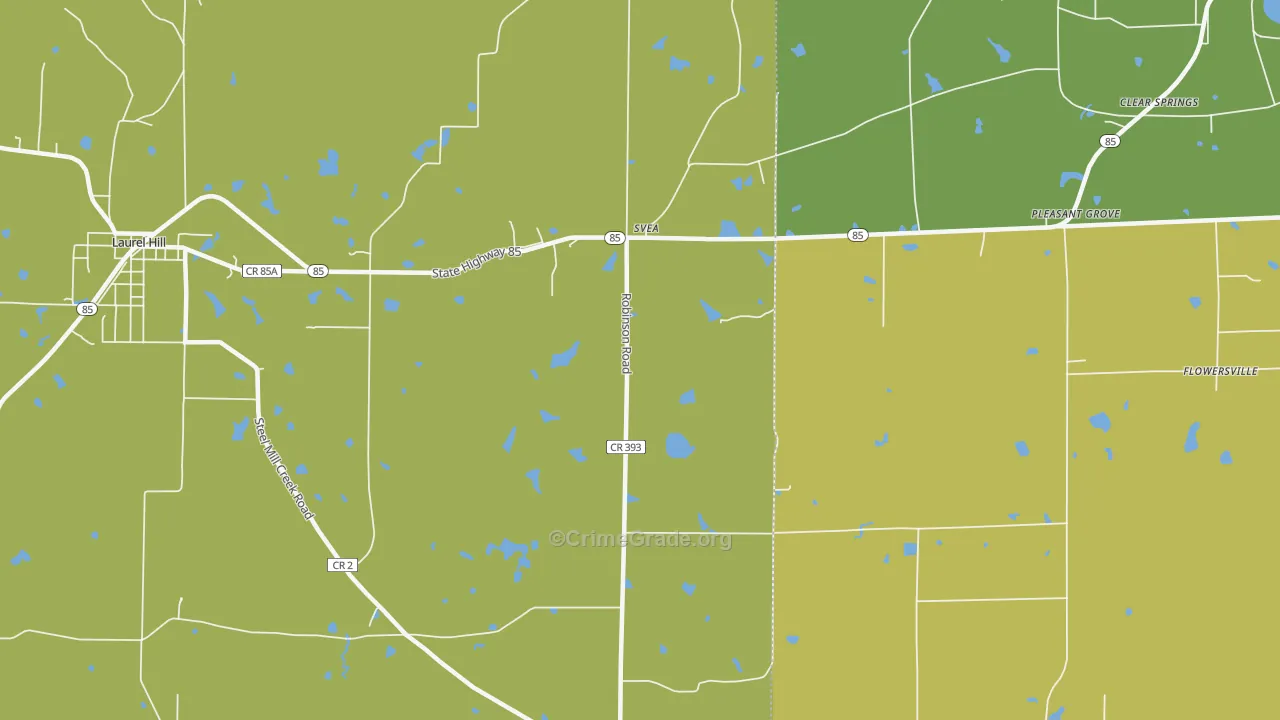 Svea, FL Map of Robbery Rates