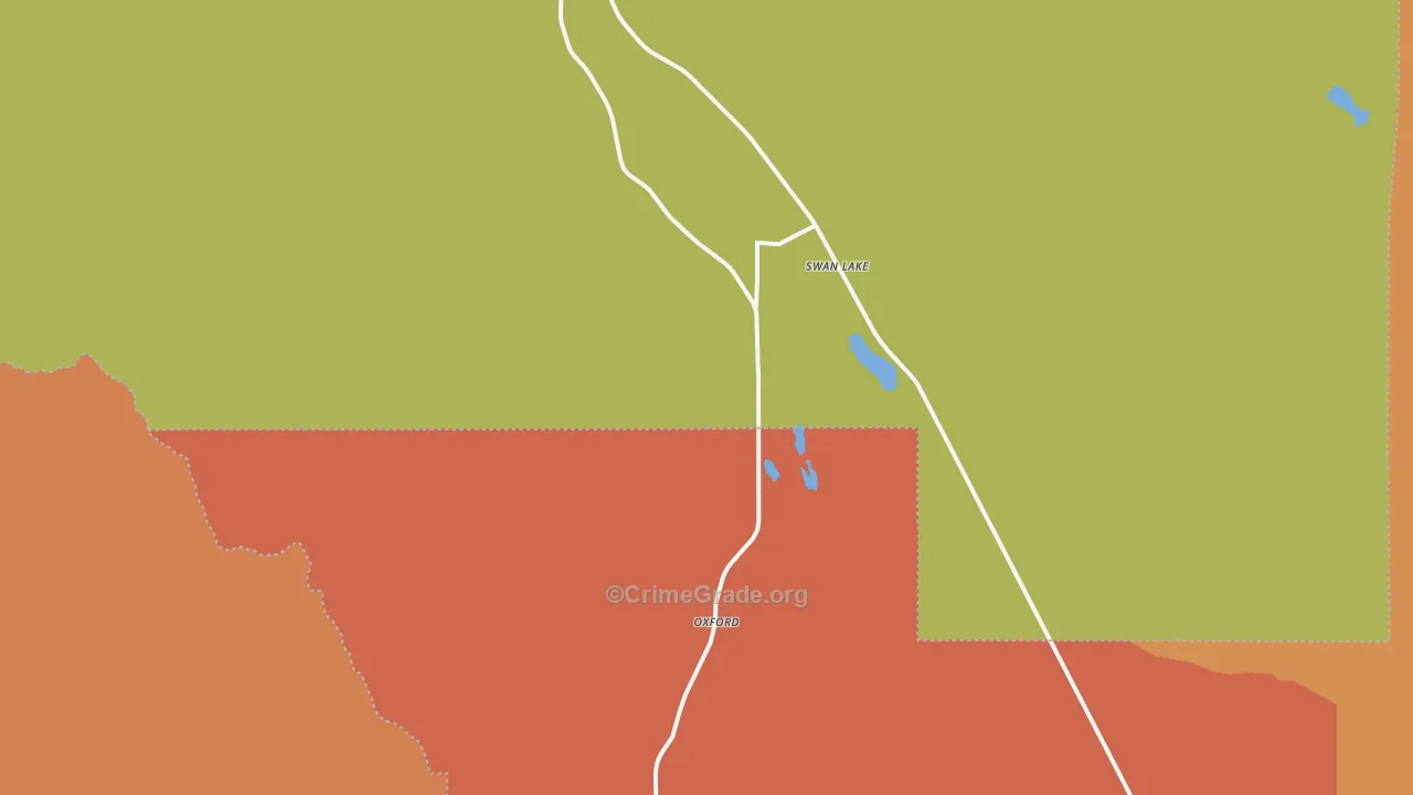 Swanlake, ID Map of Robbery Rates
