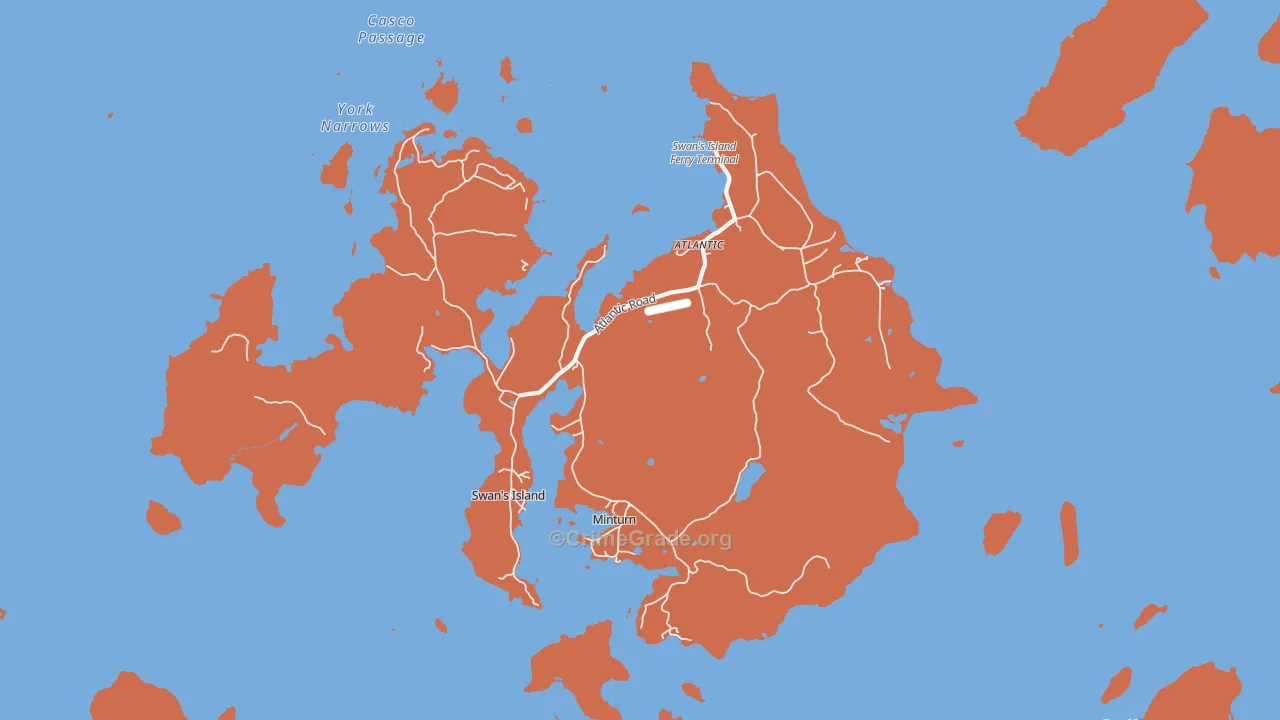 Swans Island, ME Map of Robbery Rates