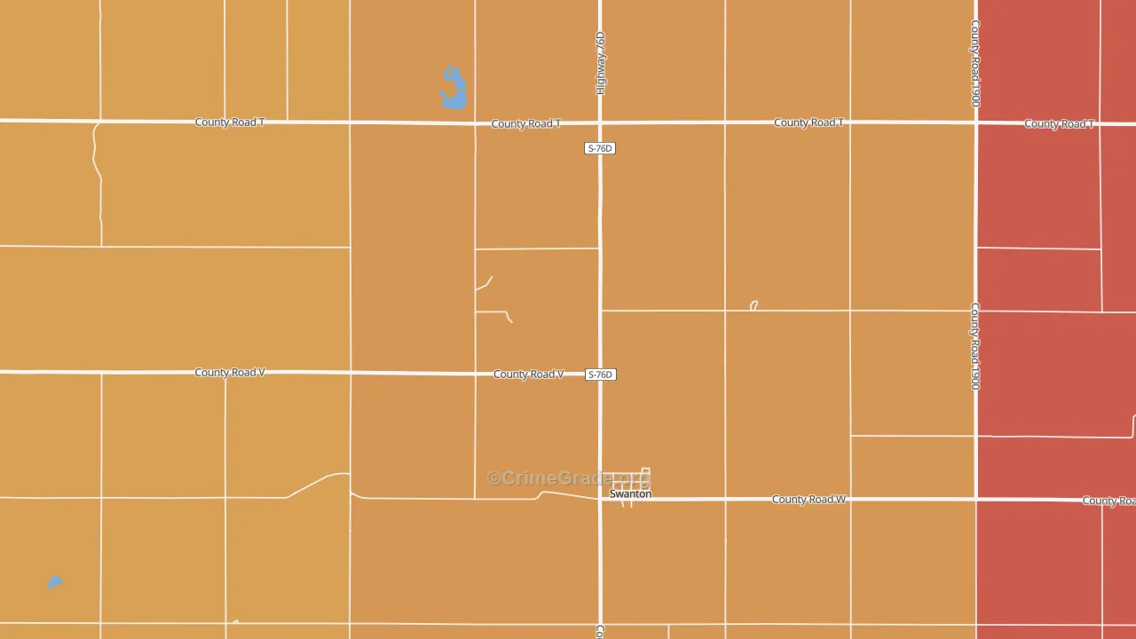 Swanton, NE Map of Robbery Rates