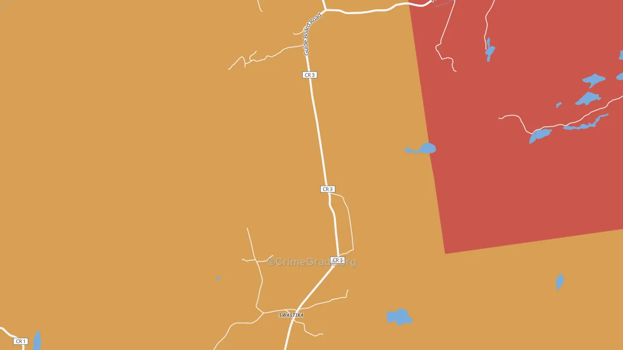 Swastika, NY Map of Robbery Rates