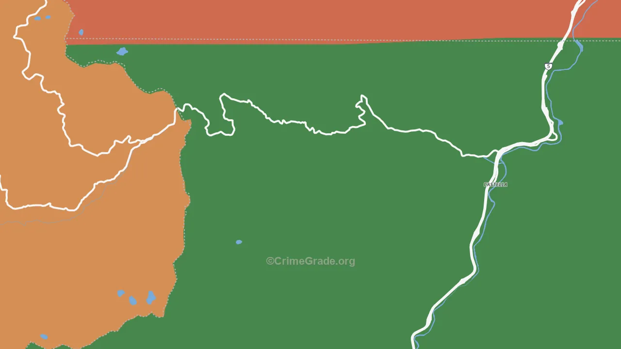 Sweetbriar, CA Map of Robbery Rates