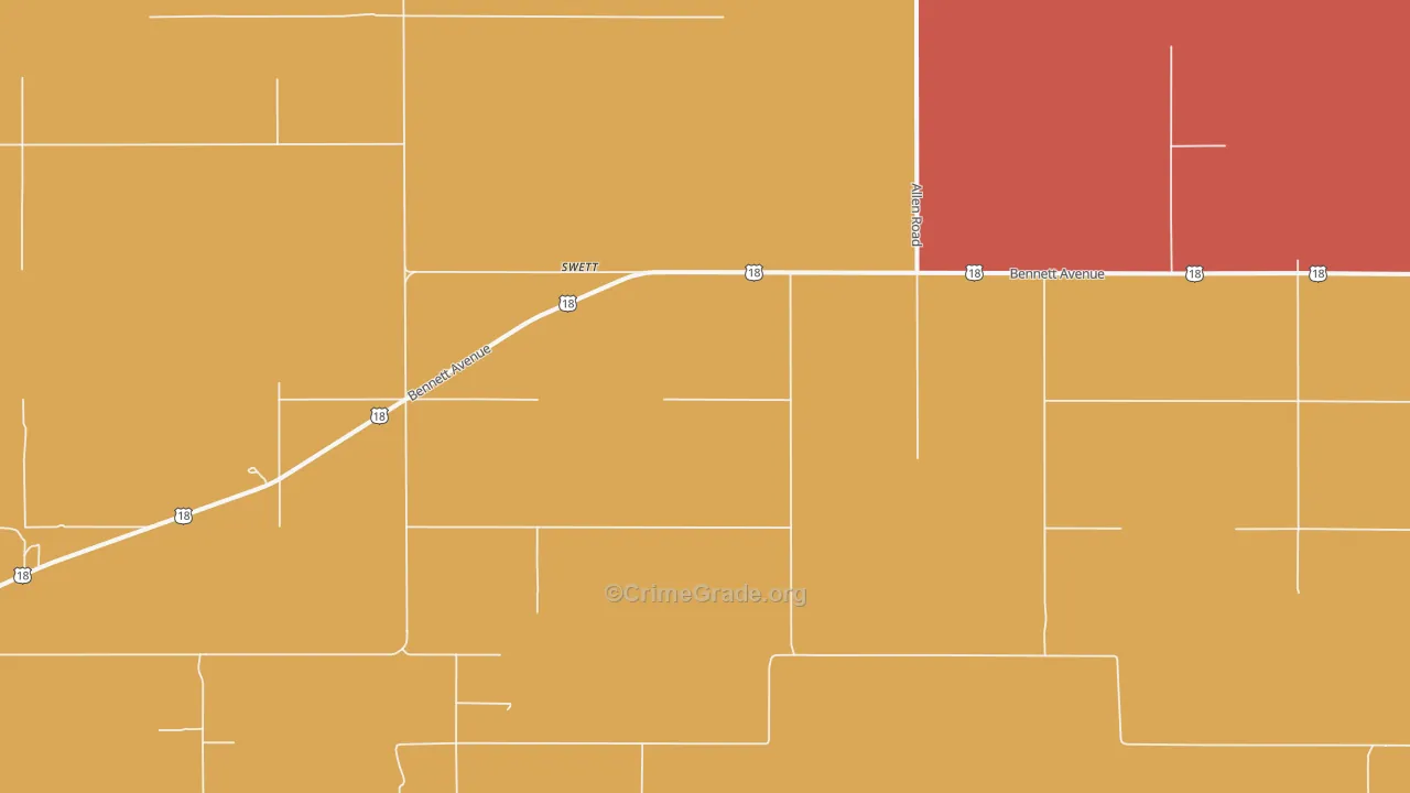 Swett, SD Map of Robbery Rates