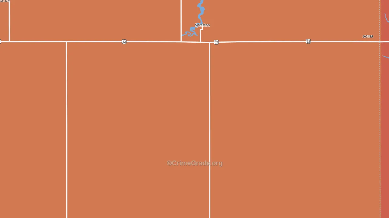 Sykeston, ND Map of Robbery Rates