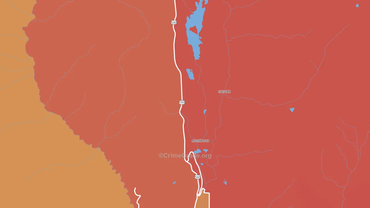 Tacoma, CO Map of Robbery Rates