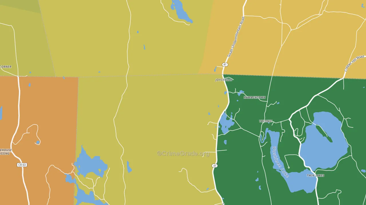 Taconic, CT Map of Robbery Rates