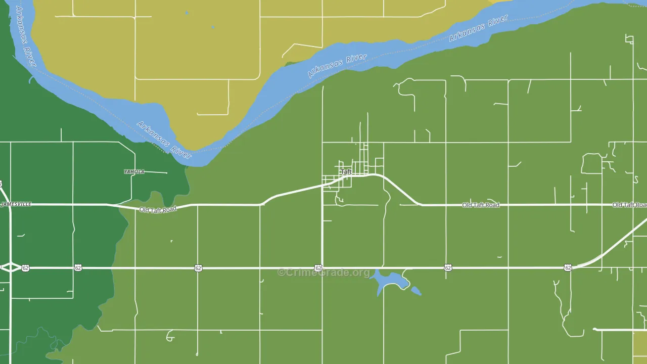 Taft, OK Map of Robbery Rates