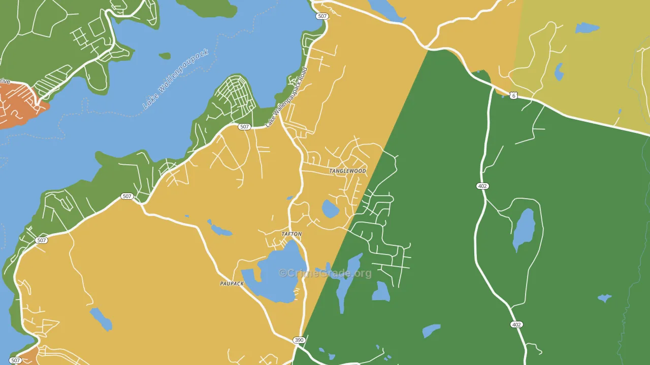 Tafton, PA Map of Robbery Rates
